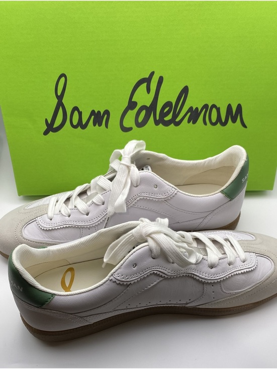 Sam Edelman Shoes - Sam Edelman BRAND NEW! White and Green Leather Sneakers Size 9